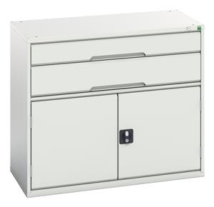 Bott Verso Drawer Cabinets1050 x 550  Tool Storage for garages and workshops Verso 1050 x 550 x 900H 2 Drawer + 2 Door Cabinet